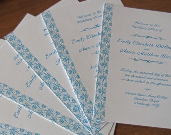 downloadable inserts for catholic wedding programs not