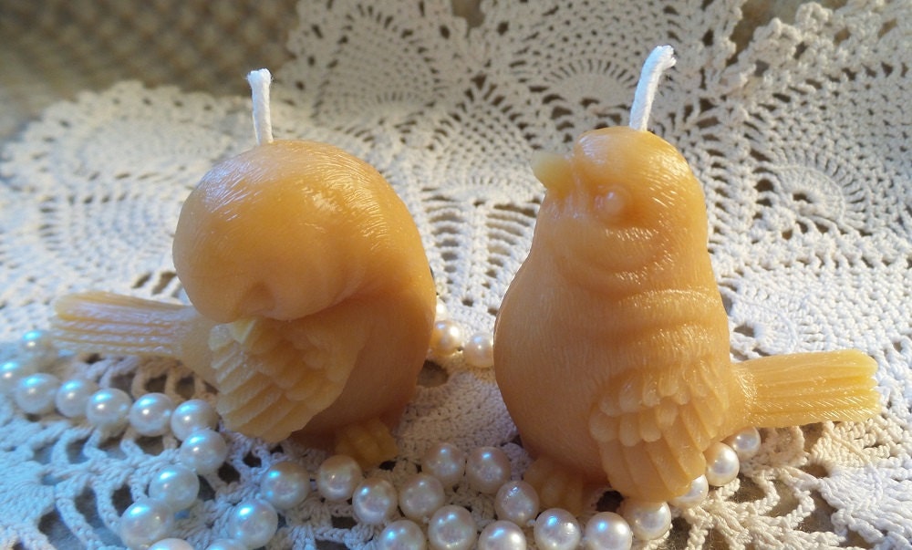 Beeswax Candle Birds Song Birds Sparrow Bird Shaped Candles