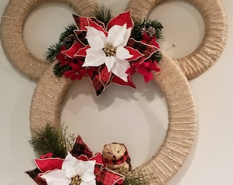 Rustic Christmas Mickey