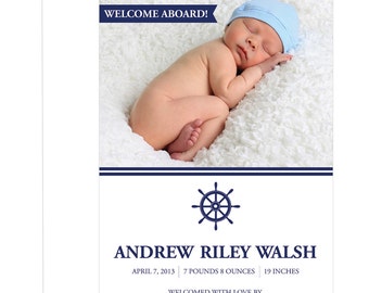 nautical baby announcements