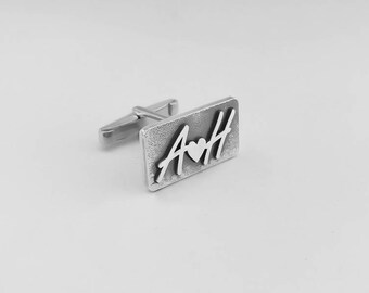 Personalized Cufflinks, Initial Cufflink - Groom Wedding Cufflinks, Letters Cufflinks - Initials Cufflinks, Father's day gift, Man Jewellery