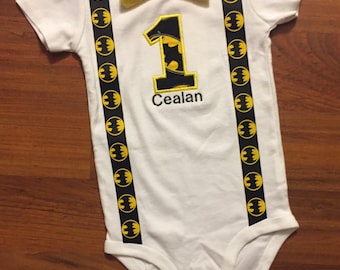 batman 1st birthday shirt