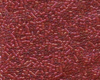 5g DB295 Miyuki Delica Bead Colourlined Red AB