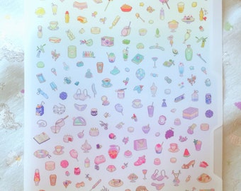 matte rainbow file folder featuring bitmapdreams pixel art