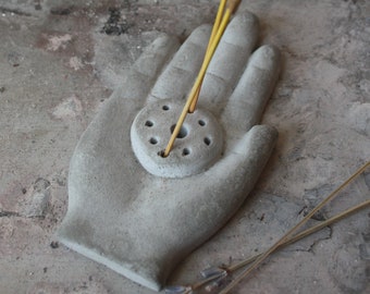 Spiritual Handmade Incense Holder, Hand of Meditation