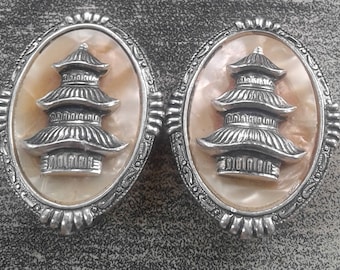 Clip On Asian Style Pagoda Earrings