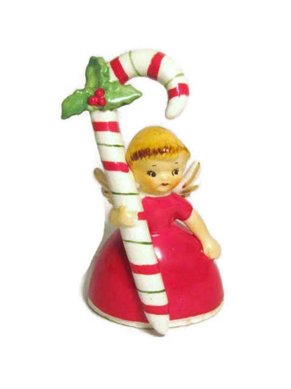 candy cane christmas angel fairy figurine