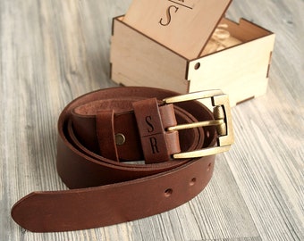 Anniversary Gifts for Men Custom Gift for Him Fathers Day Gift for Dad from Son Birthday Gift from Daughter Mens Personalized Leather Belt