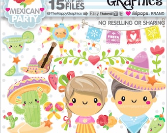 Mexican Clipart, 80%OFF, Mexican Graphic, COMMERCIAL USE, Mexican Party, Planner Accessories, Kawaii Clipart, Cinco de Mayo, Mexico Clipart