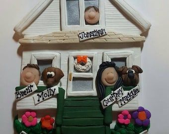 Christmas ornament house polymer clay custom house personalized house Christmas ornament