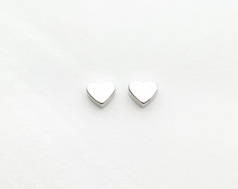 4 Silver Heart Charm 4PFH-S