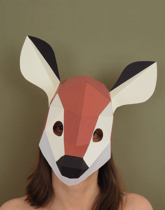 Fawn Mask Diy Deer Head Paper Creation Pdf Pattern Printable