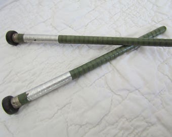 Antique wooden Industrial Thread Spools bobbins for ribbon or display lot of 2