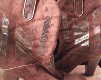 Gorgeous Ottorino Bossi Brown Suede Leather Boots