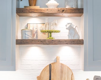 Reclaimed Wood Floating Shelf