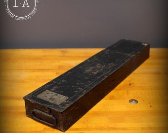 Vintage Industrial Black Safety Deposit Box Storage Cabinet