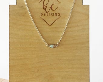 Opal Necklace | Dainty Opal | Silver Opal | Opal