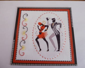 201824 embroidered themed card dance "swing"