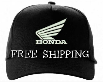Honda motorcycle cap hat embroidered | Custom Honda hat embroidery caps | Baseball Caps hats men women.