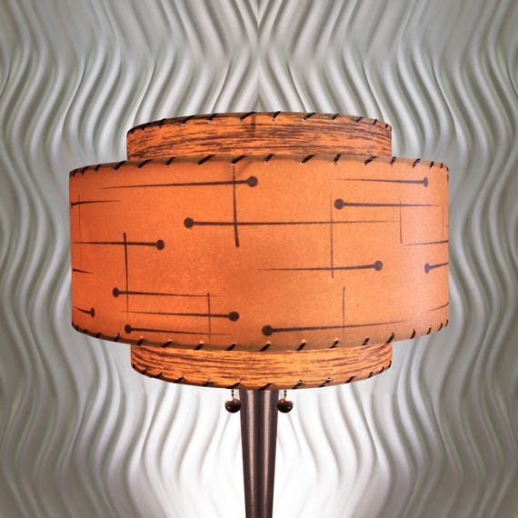 Mid Century Modern Style Fiberglass Lamp Shade Atomic