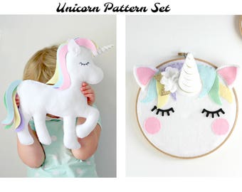 Unicorn Decor Patterns Unicorn Party Toy Felt Unicorn Pattern Unicorn Hoop Art Unicorn Pillow Unicorn Cushion Unicorn Softie Plushie