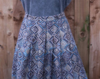 Diamond Pleated Midi Skirt