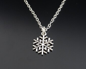 Snowflake Necklace, Snowflake Charm, Snowflake Pendant, Snowflake Jewelry, Winter Necklace, Winter Jewelry, Snow Necklace, Snow Pendant