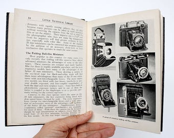 Vintage Photography Book - Miniature Camera Photography - Little Technical Library Photography -Vintage Book Decor -Photography Studio Decor