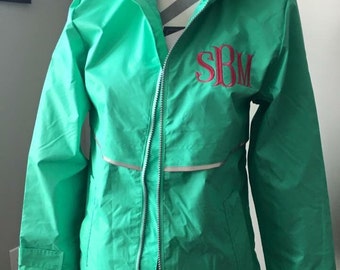Charles River Monogrammed Rain Jacket