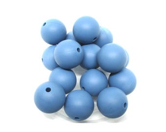 10 15mm - Niagara blue Silicone beads