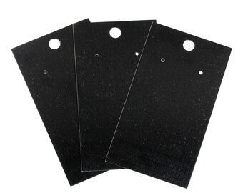 50 Black Earring Display Cards, 3.5" x 2", bag0092