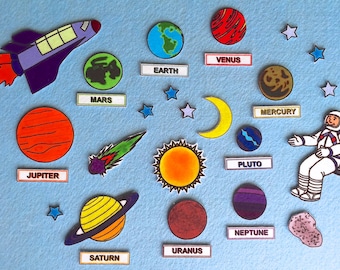Space Adventures - Solar System Felt Board Set- Planets
