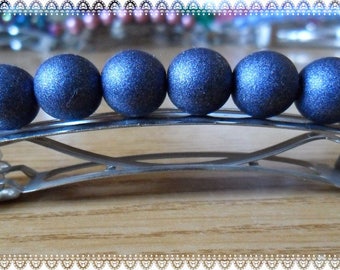 Spring hair with brilliant blue round beads