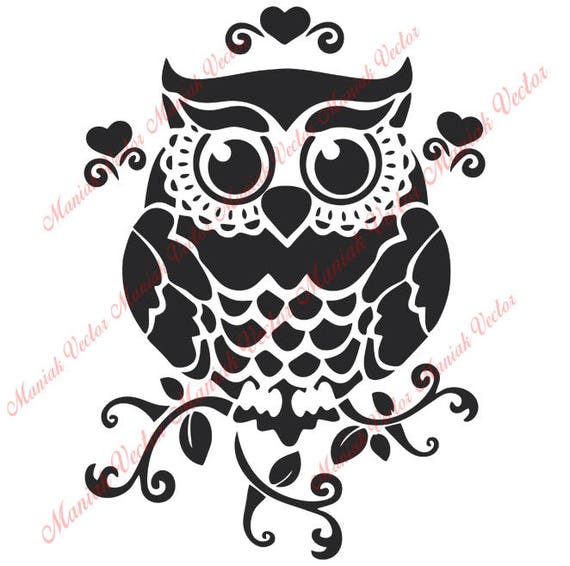 Download Instant Download Owl SvgOwl Silhouette Files Owl Vector