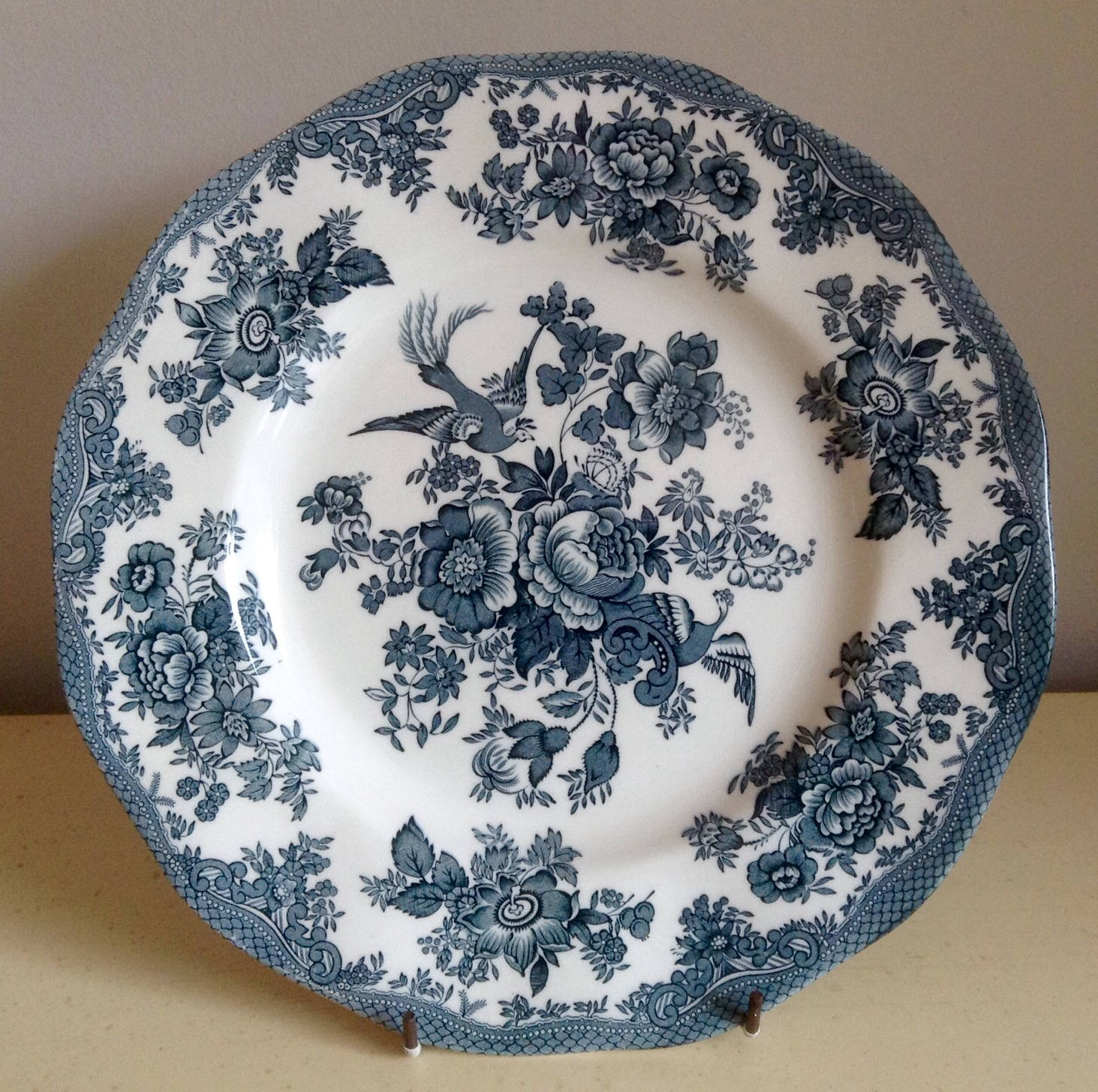 Vintage Plate. Enoch Wedgwood. Asiatic Pheasants.