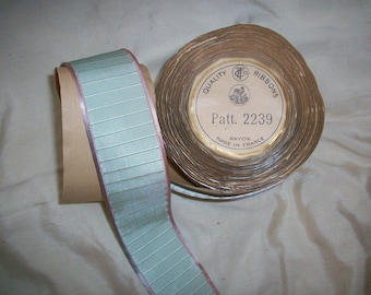 Pastel aqua and lilac antique ribbon