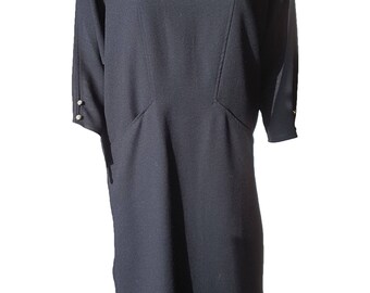 LEROSE Vintage Black Oversized Dress