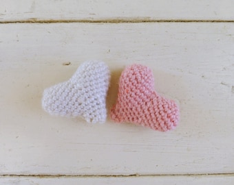 Crochet hearts, amigurumi hearts, crochet amigurumi, bowl sitters, vase filler, ready to ship, handmade, hand crochet, pink and white hearts
