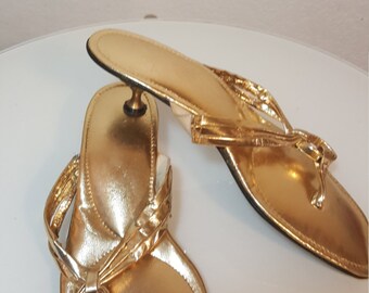 FREE SHIPPING Mod Gold Sandal Heels