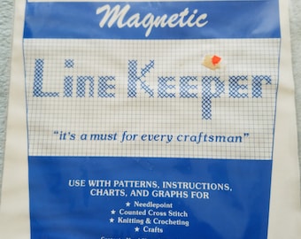 Craft World Magnetic Line Keeper for Counted Cross Stitch Needlepoint or Other Charts, Keeps Your Place on Charts or Graphs
