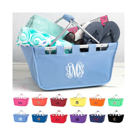 monogrammed toy basket