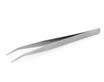 Jewelers Tweezers . Bent Head, 6" long tol0010