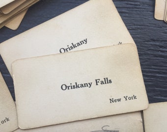 Vintage Post Office New York City Flash Cards - Ephemera Collage Assemblage Supplies