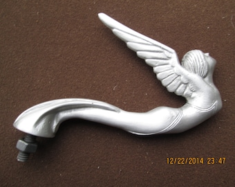 winged goddess, flying lady, nymph,mascot, car hood ornament