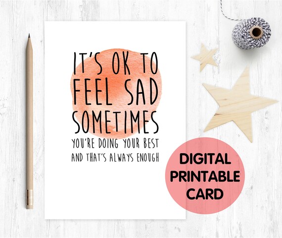 PRINTABLE thinking of you, positive quote, motivational quote, new mum card, in sympathy card, encouragement card, motivational card