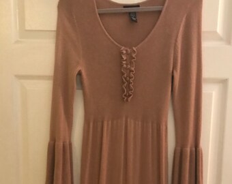Vintage sweater dress with bell sleeves