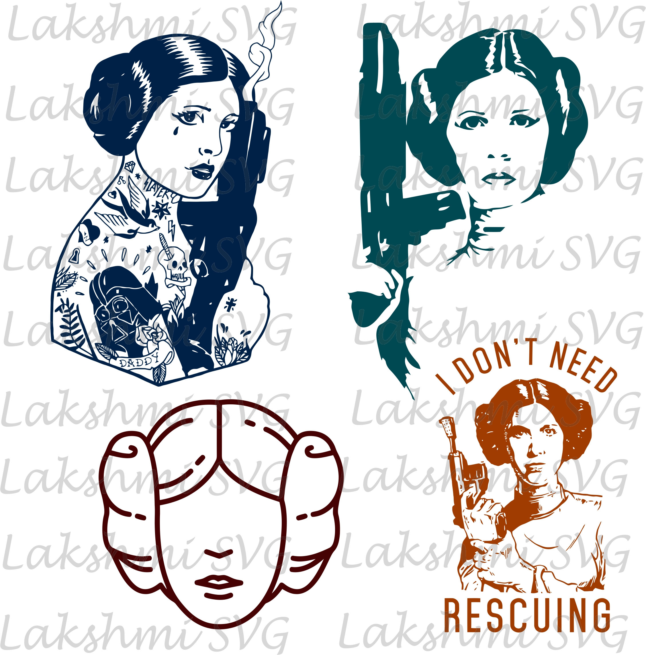 Leia svgStar Wars svgPrincess Leia svg Princess svg Star