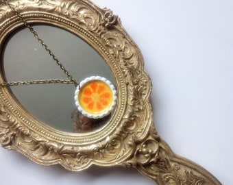 Lemon Bottlecap Necklace