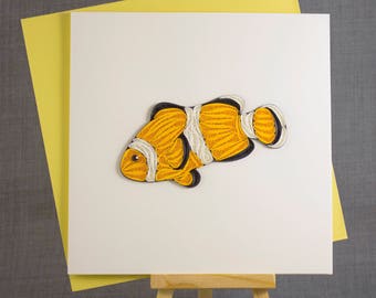 3D Handmade Card Quilling Card Quilled Fish Animal Card Paper Quilling