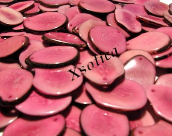 Pink Tagua Large Slices. QTY: 2pcs